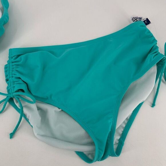 NWT Sonnet Shores Turquoise Tankini Size 16W XL Ruched Hi Waisted Bottoms - Picture 15 of 16